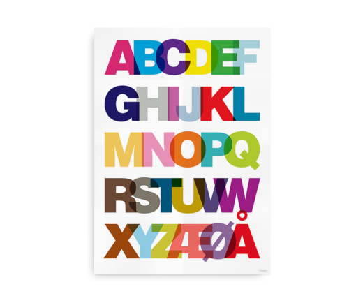 Helvetica Alfabet plakat