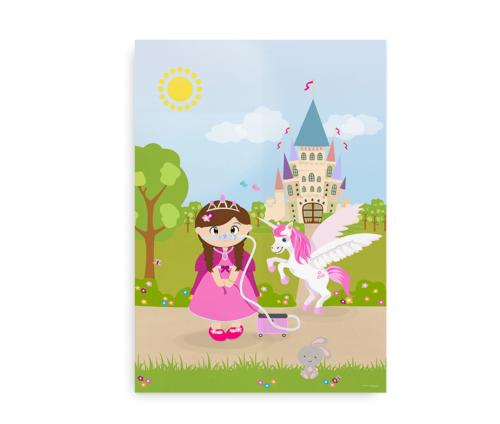 Plakat til piger med respirator - CCHS Princess brown hair - Someone Rare