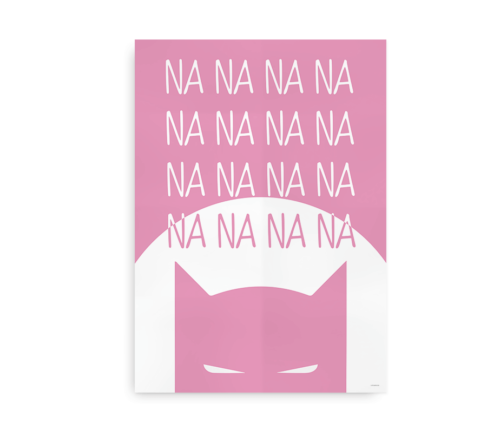 Plakat med Batman til piger - pink
