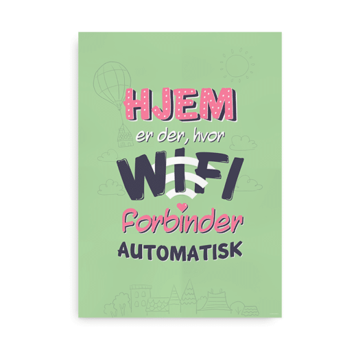 "Rejse Travel" Plakat med definitionen af at rejse på dansk og engelsk