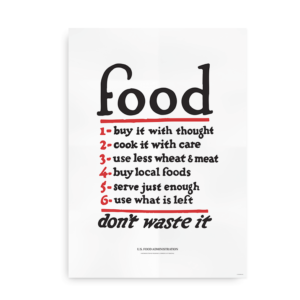 Food Don't Waste It - foodie plakat