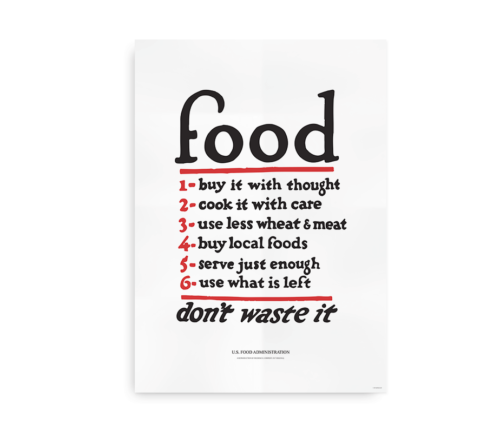 Food Don't Waste It - foodie plakat
