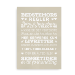 Bedstemors regler hvid på beige