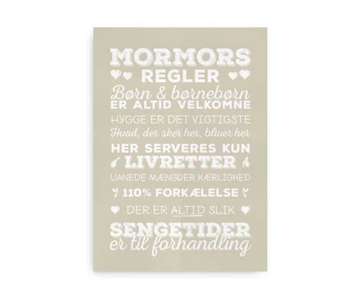 mormors regler hvid-beige