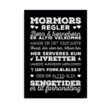 mormors regler hvid-sort