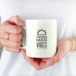 Good Vibes only - krus med citat