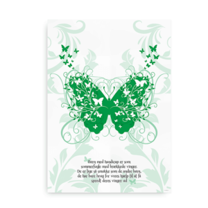 Børn med handicap er som sommerfugle med brækkede vinger - grøn plakat