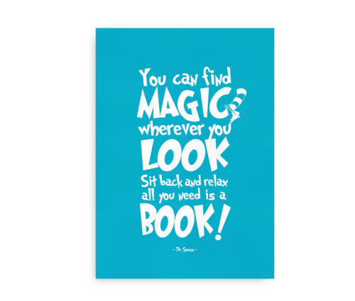You can find magic - blå citatplakat