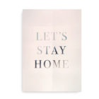 Typografisk print med sølv look til hjemmet - Let's Stay Home