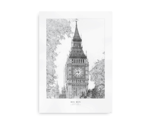 Plakat med Big Ben, London