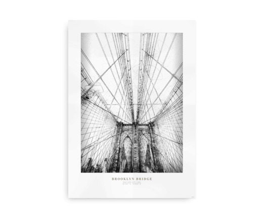Plakat med New Yorks Brooklyn Bridge