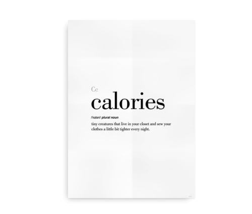 Calories definition quote poster