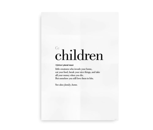 Children definition quote poster