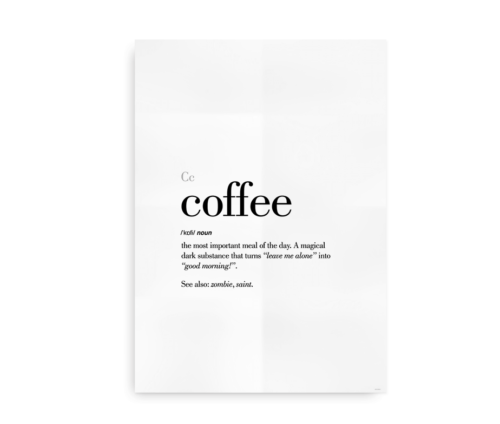 Coffee definition quote poster