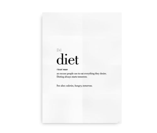 Diet definition quote poster