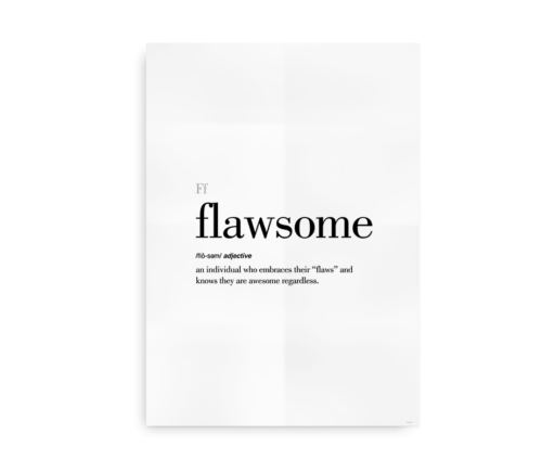 Flawsome definition quote poster