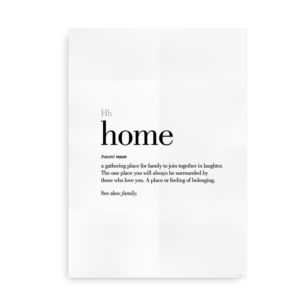 Home definition quote poster