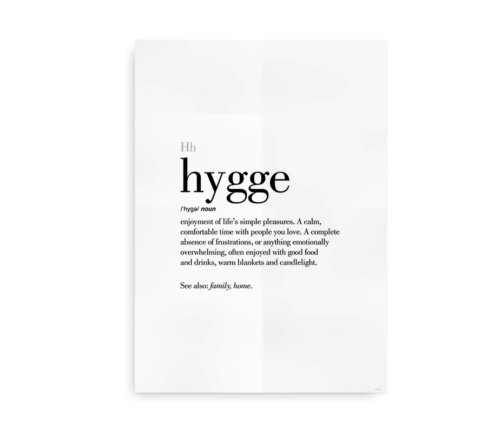 Hygge definition quote poster