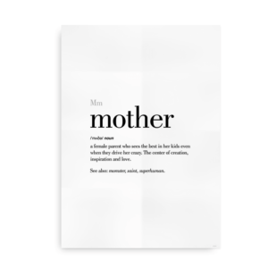Mother definition quote poster