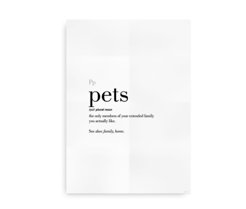 Pets definition quote poster