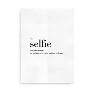 Selfie definition quote poster