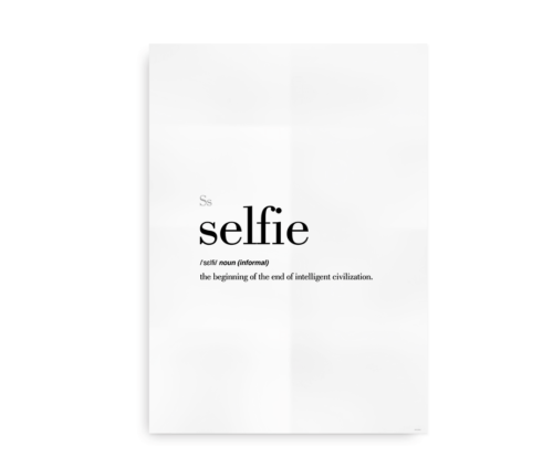 Selfie definition quote poster