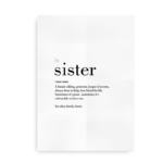 Sister definition quote poster