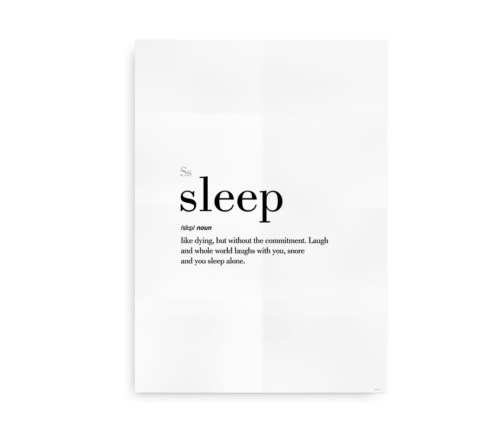 Sleep definition quote poster