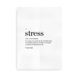 Stress dansk definition betydning citat plakat