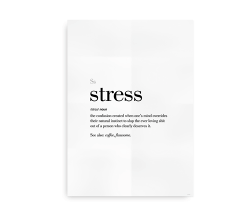 Stress definition quote poster