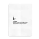 Te dansk definition betydning citat plakat