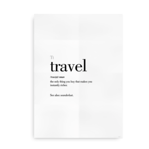 Travel definition quote poster