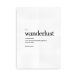 Wanderlust definition quote poster