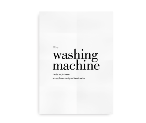 Washing Machine definition quote poster