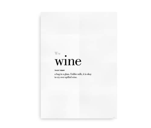 Wine definition quote poster