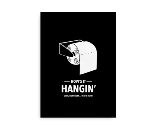 How's it hangin - plakat til toilettet