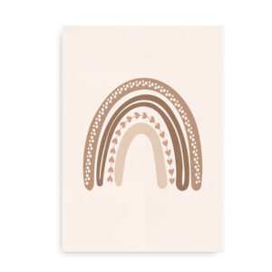 Rainbow Hearts - plakat med regnbue og hjerter