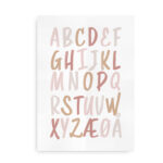 ABC Ink - alfabetplakat neutrale farver
