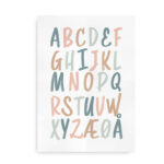 ABC Ink - alfabetplakat pastel