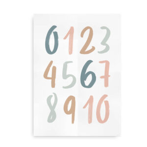 Numbers Ink- talplakat pastel