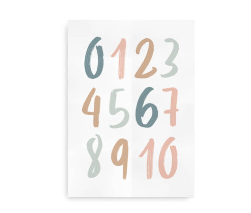 Numbers Ink- talplakat pastel