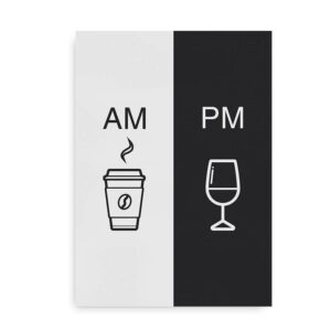AM_PM Coffee and Wine - typografisk plakat