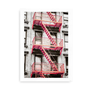 Manhattan Fire Escape - fotokunstplakat New York