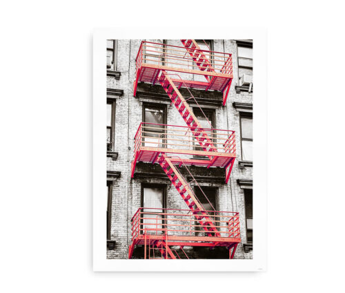 Manhattan Fire Escape - fotokunstplakat New York