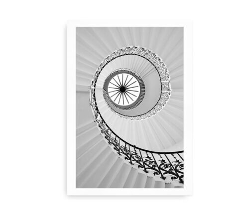 Spiral Staircase No. 01 - fotokunstplakat arkitektur