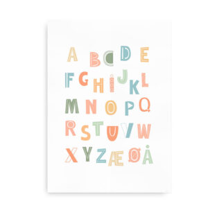 Playful ABC - alfabetplakat i flotte farver