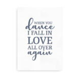 When You Dance - citatplakat blå