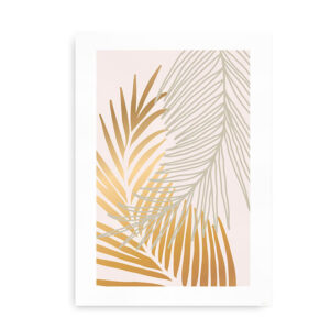 Golden Palm Leaves #1 - plakat med blade