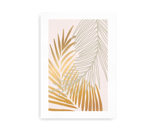 Golden Palm Leaves #1 - plakat med blade