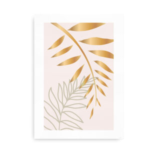 Golden Palm Leaves #2 - plakat med blade